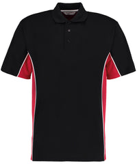 Kustom Kit Track Polo (classic Fit) - Black/Red/White*