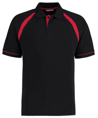 Kustom Kit Oak Hill Polo (classic Fit) - Black/Bright Red