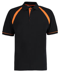 Kustom Kit Oak Hill Polo (classic Fit) - Black/Orange