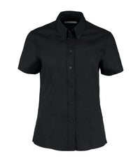 Kustom Kit Women's Corporate Oxford Blouse Short-sleeved (tailored Fit) - Black*