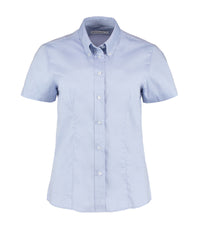Kustom Kit Women's Corporate Oxford Blouse Short-sleeved (tailored Fit) - Light Blue*
