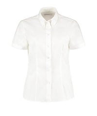 Kustom Kit Women's Corporate Oxford Blouse Short-sleeved (tailored Fit) - White*