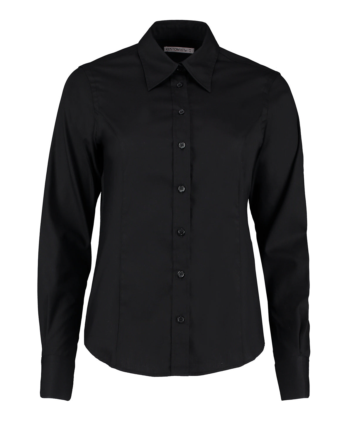 Kustom Kit Women's Corporate Oxford Blouse Long-sleeved (tailored Fit) - Black*