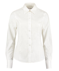 Kustom Kit Women's Corporate Oxford Blouse Long-sleeved (tailored Fit) - White*