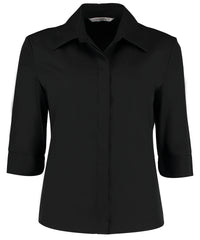 Kustom Kit Contiental ¾ Sleeve Blouse Womens - Black