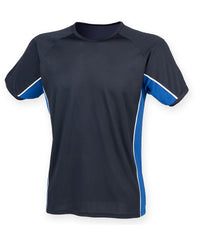 Finden & Hales Performance Panel T-shirt - Navy/Royal/White