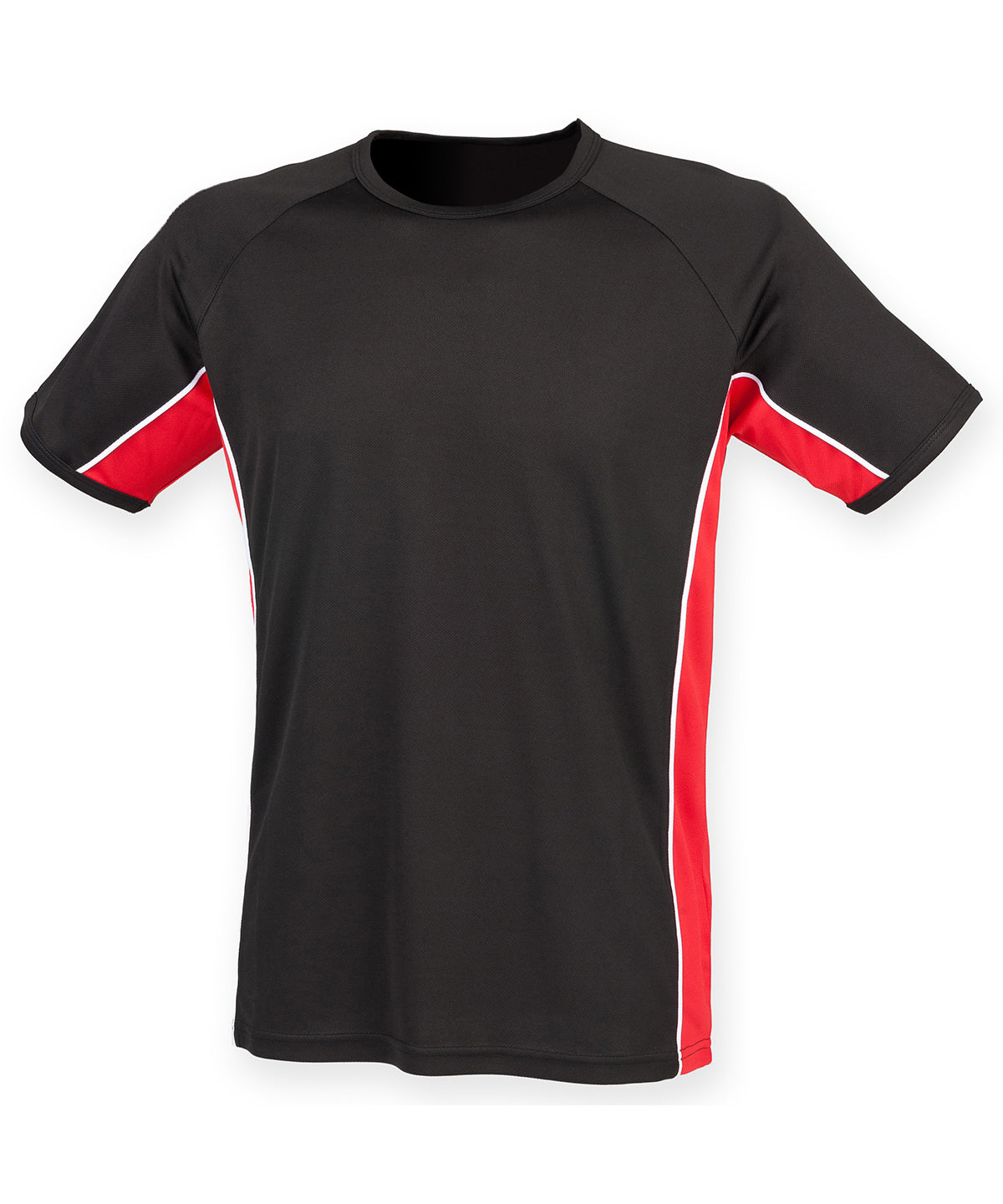 Finden & Hales Kids Performance Panel T-shirt - Black/Red/White
