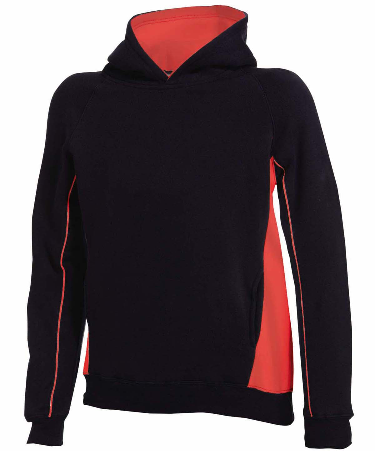 Finden & Hales Kids Pullover Hoodie - Black/Red