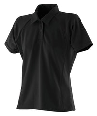 Finden & Hales Women's Piped Performance Polo - Black/Black