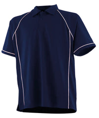 Finden & Hales Kids Piped Performance Polo - Navy/White†