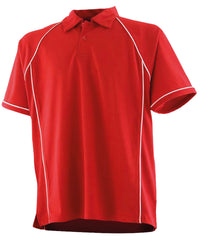 Finden & Hales Kids Piped Performance Polo - Red/White