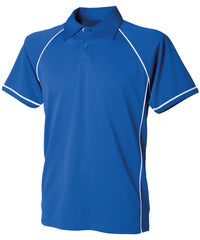 Finden & Hales Kids Piped Performance Polo - Royal/White