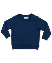 Larkwood Crew Neck Sweatshirt with Shoulder Poppers - Navy