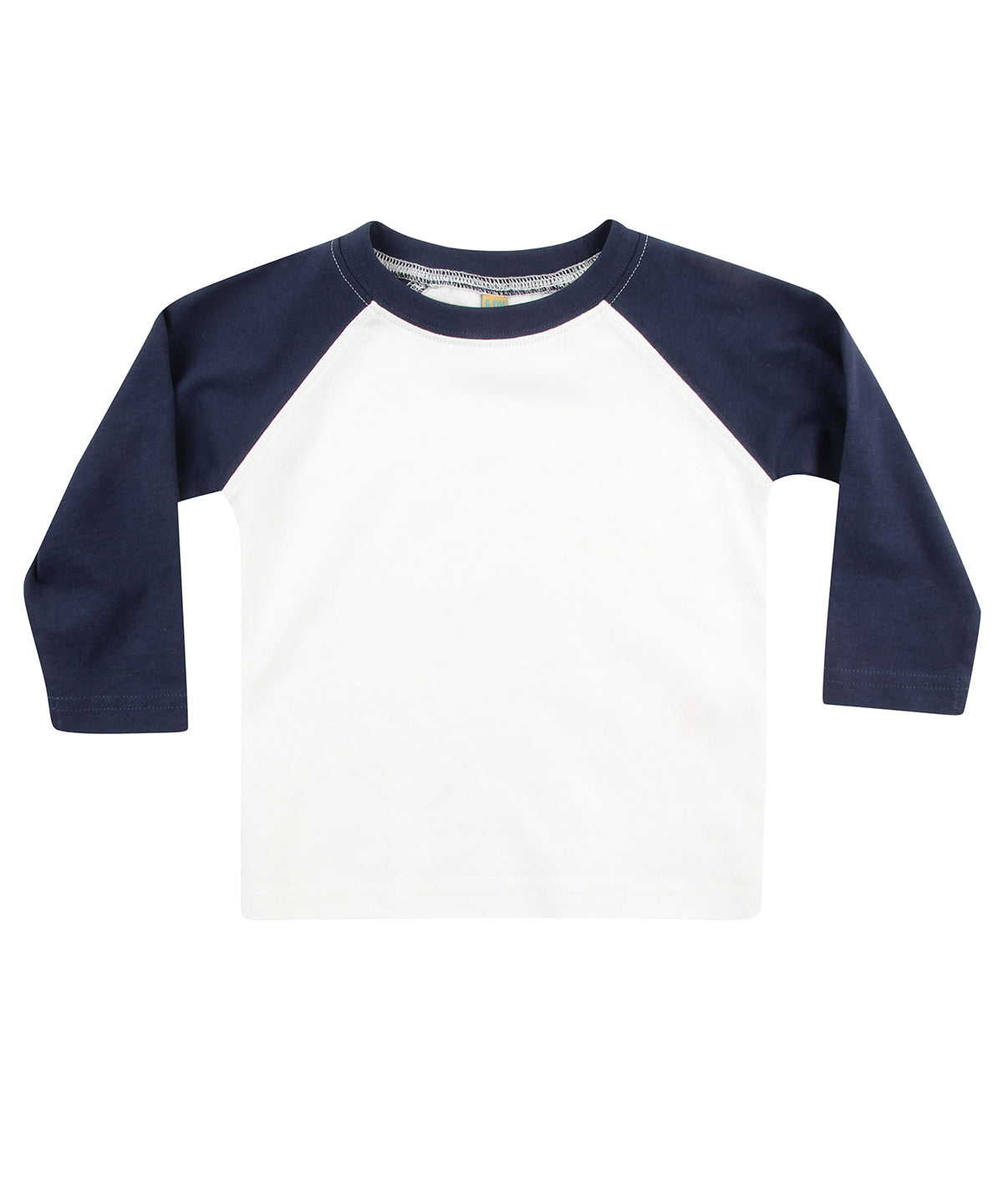 Larkwood Long Sleeve Baseball T-shirt - White/Navy