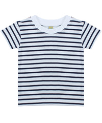 Larkwood Short Sleeve Striped T-shirt - White/Oxford Navy