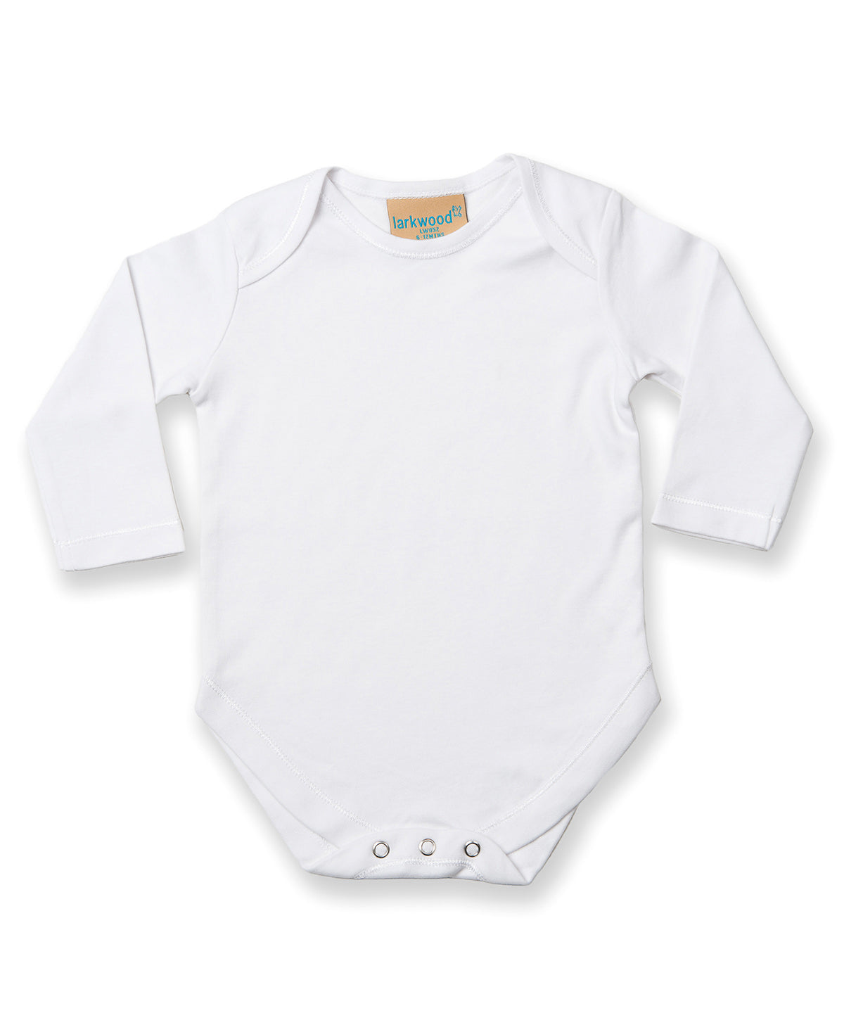 Larkwood Long Sleeve Baby Bodysuit - White