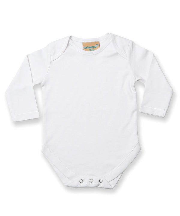 Larkwood Long Sleeve Baby Bodysuit - White