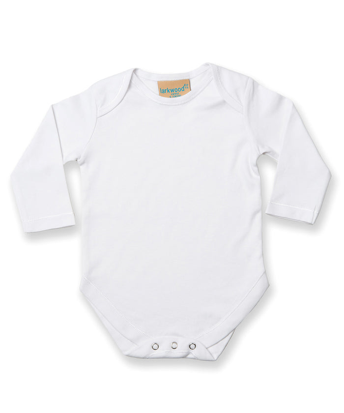 Larkwood Long Sleeve Baby Bodysuit - White