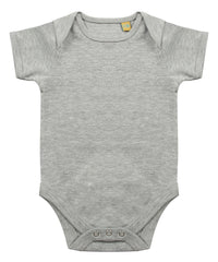 Larkwood Short-sleeved Bodysuit with Envelope Neck Opening - Heather Grey