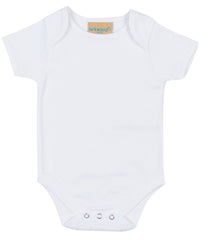 Larkwood Short-sleeved Bodysuit with Envelope Neck Opening - White