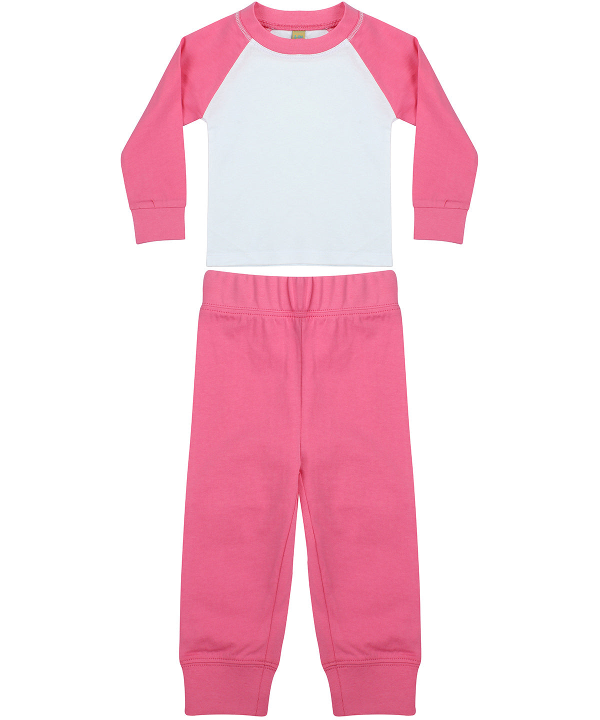 Larkwood Children's Pyjamas - Candyfloss Pink/White