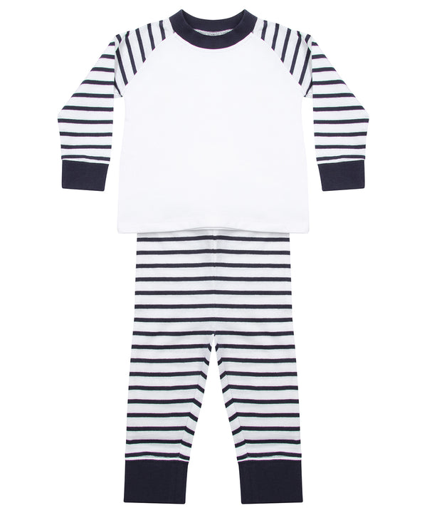 Larkwood Striped Pyjamas - Navy Stripe/White