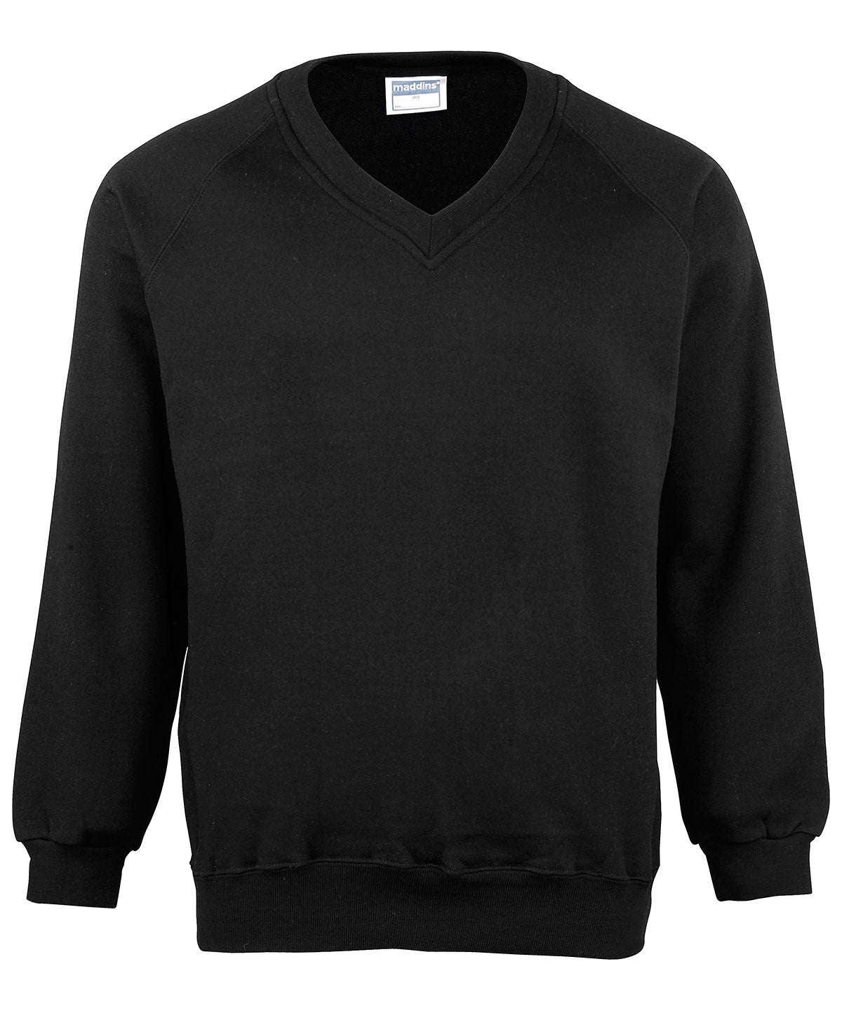 Maddins Kids Coloursure™ V-neck Sweatshirt - Black