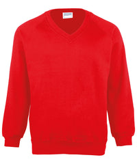 Maddins Kids Coloursure™ V-neck Sweatshirt - Red