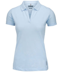 Nimbus Women’s Harvard V-neck – Stretch Deluxe Polo - Sky Blue