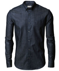 Nimbus Torrance Slim Fit – Raw and Stylish Denim Shirt - Indigo Blue