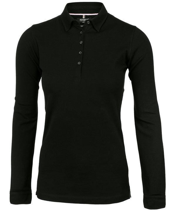 Nimbus Women’s Carlington – Deluxe Long Sleeve Polo - Black