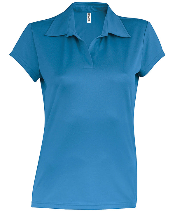 Karibanproact Ladies' Short-sleeved Polo Shirt - Aqua Blue