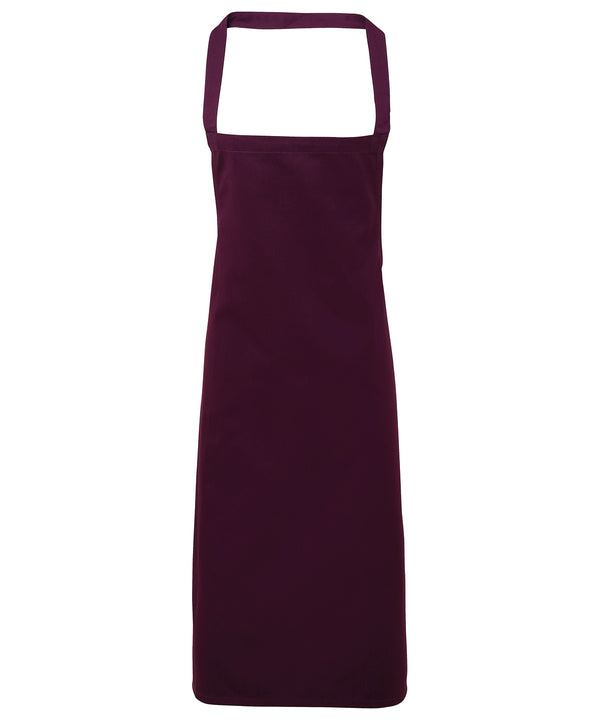 Premier 100% Organic Cotton Bib Apron - Aubergine