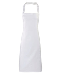 Premier 100% Organic Cotton Bib Apron - White