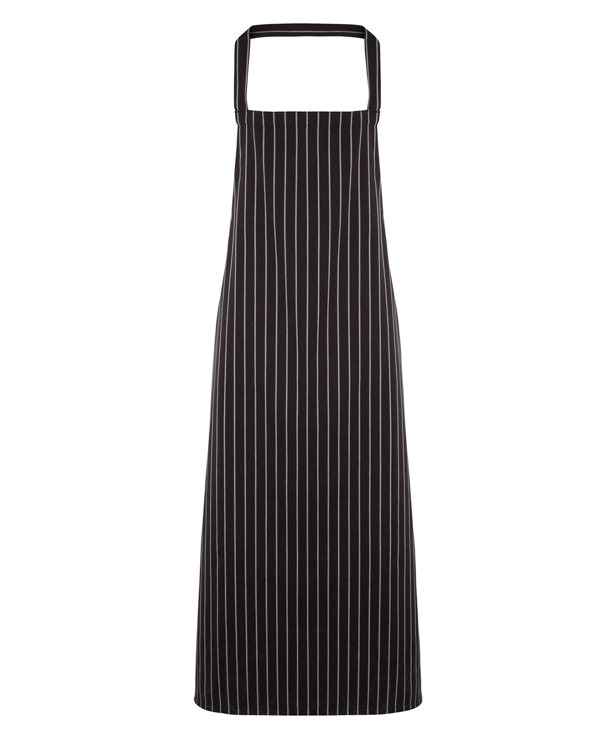 Premier Striped Bib Apron - Black/Grey