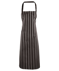 Premier Striped Bib Apron - Black/White