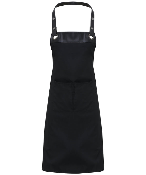 Premier Espresso Bib Apron - Black/Black
