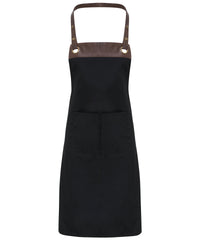 Premier Espresso Bib Apron - Black/Brown