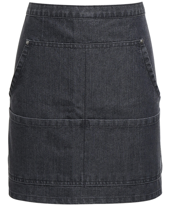 Premier Jeans Stitch Denim Waist Apron - Black Denim