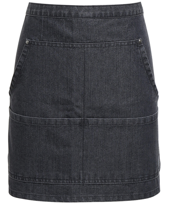 Premier Jeans Stitch Denim Waist Apron - Black Denim