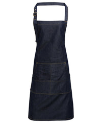 Premier Jeans Stitch Bib Apron - Indigo Denim