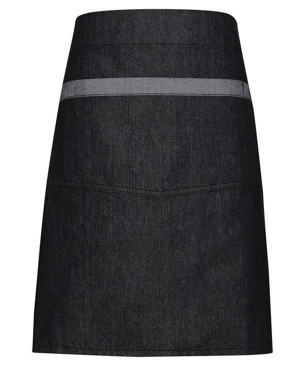 Premier Domain Contrast Denim Waist Apron - Black Denim