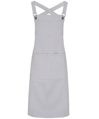 Premier Cross Back 'barista' Bib Apron - Silver