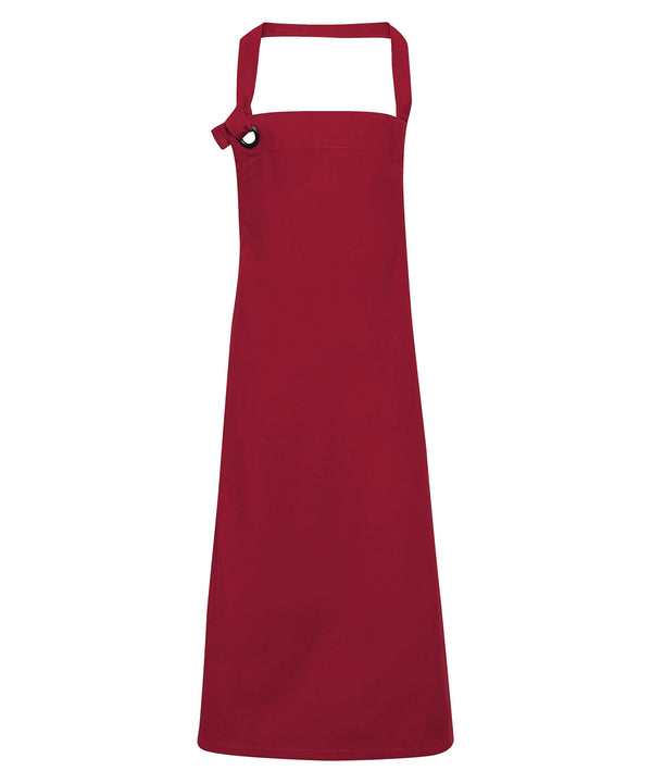 Premier Calibre Heavy Cotton Canvas Bib Apron - Burgundy