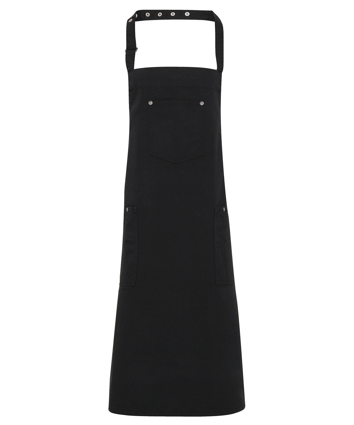 Premier Chino Cotton Bib Apron - Black