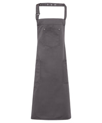 Premier Chino Cotton Bib Apron - Steel