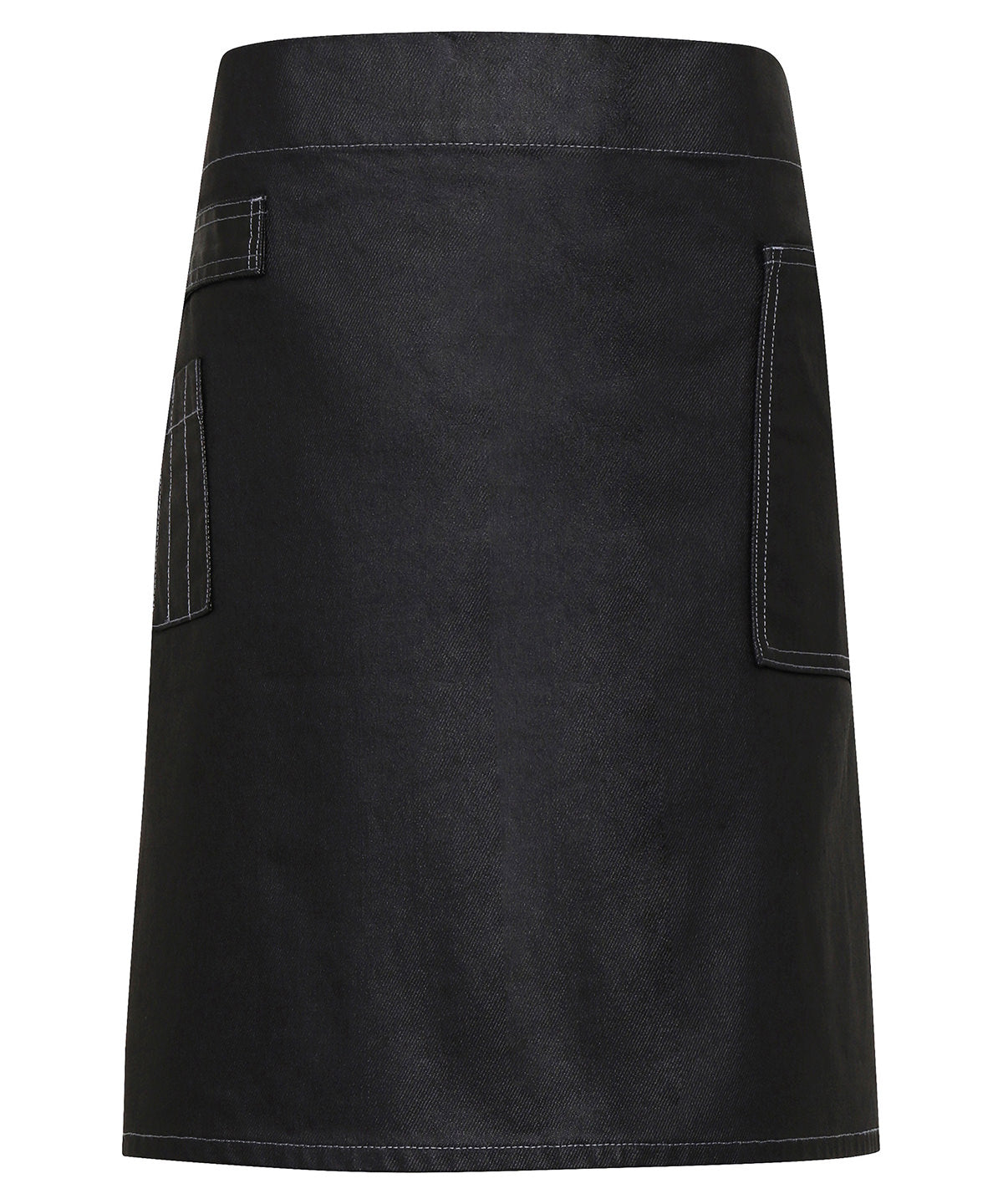 Premier Division Waxed-look Denim Waist Apron - Black Denim