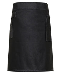 Premier Division Waxed-look Denim Waist Apron - Black Denim