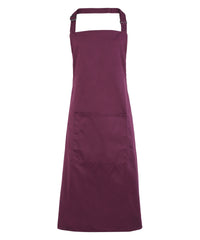 Premier Colours Bib Apron with Pocket - Aubergine