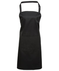 Premier Colours Bib Apron with Pocket - Black